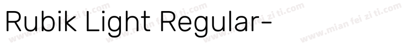 Rubik Light Regular字体转换
